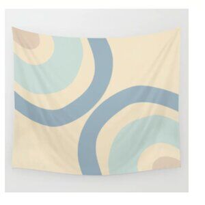 Society6 Blue Beige Tapestry 68"x80"
